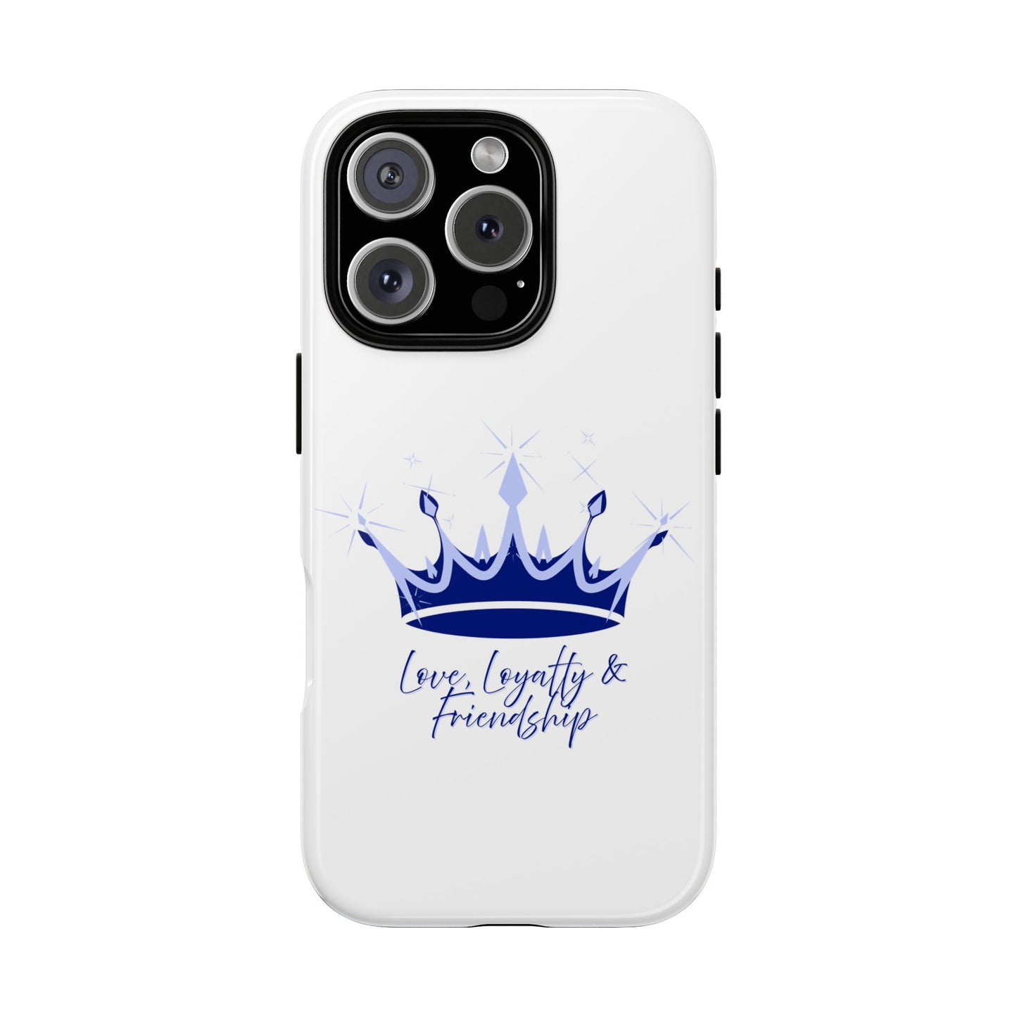 Phone Case, Navy & Silver Crown - Love, Loyalty & Friendship