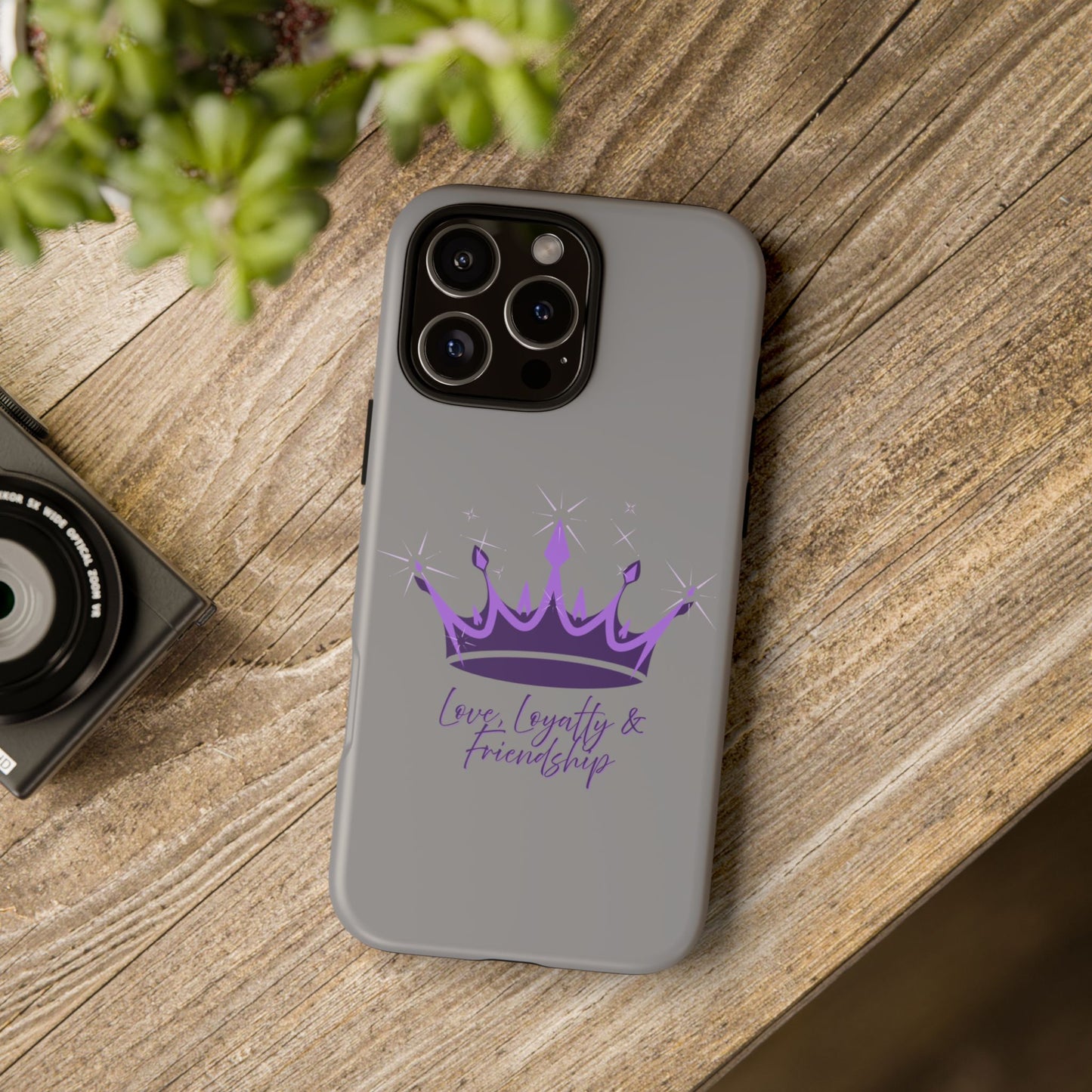 Phone Case, Amethyst on Dark Purple Crown - Love, Loyalty & Friendship
