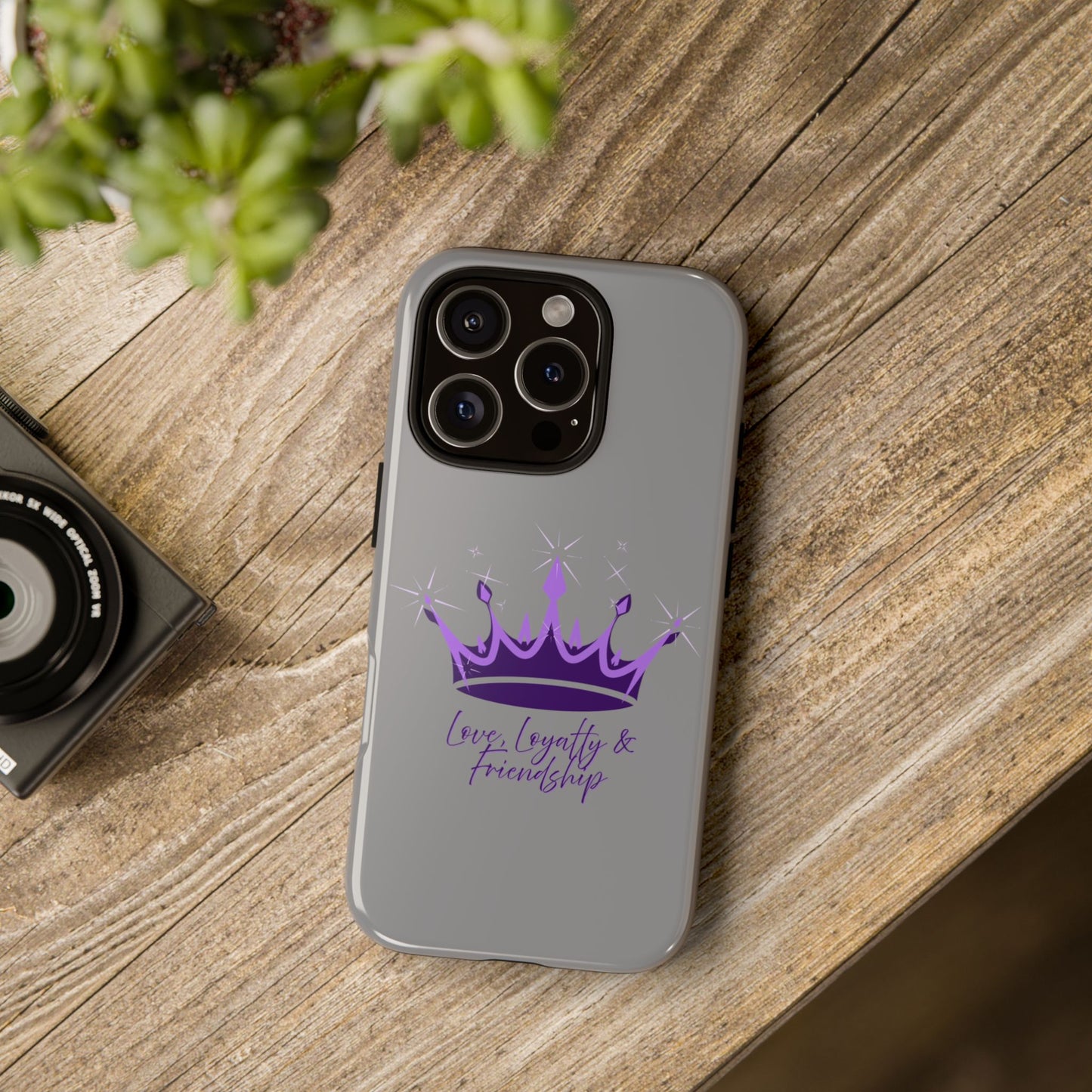Phone Case, Amethyst on Dark Purple Crown - Love, Loyalty & Friendship