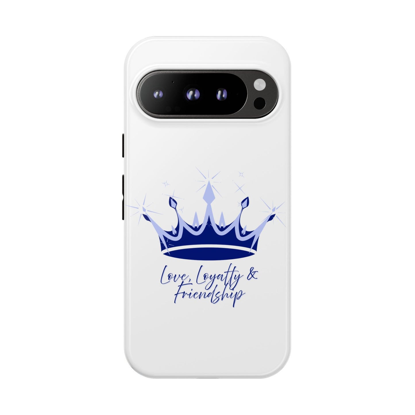 Phone Case, Navy & Silver Crown - Love, Loyalty & Friendship