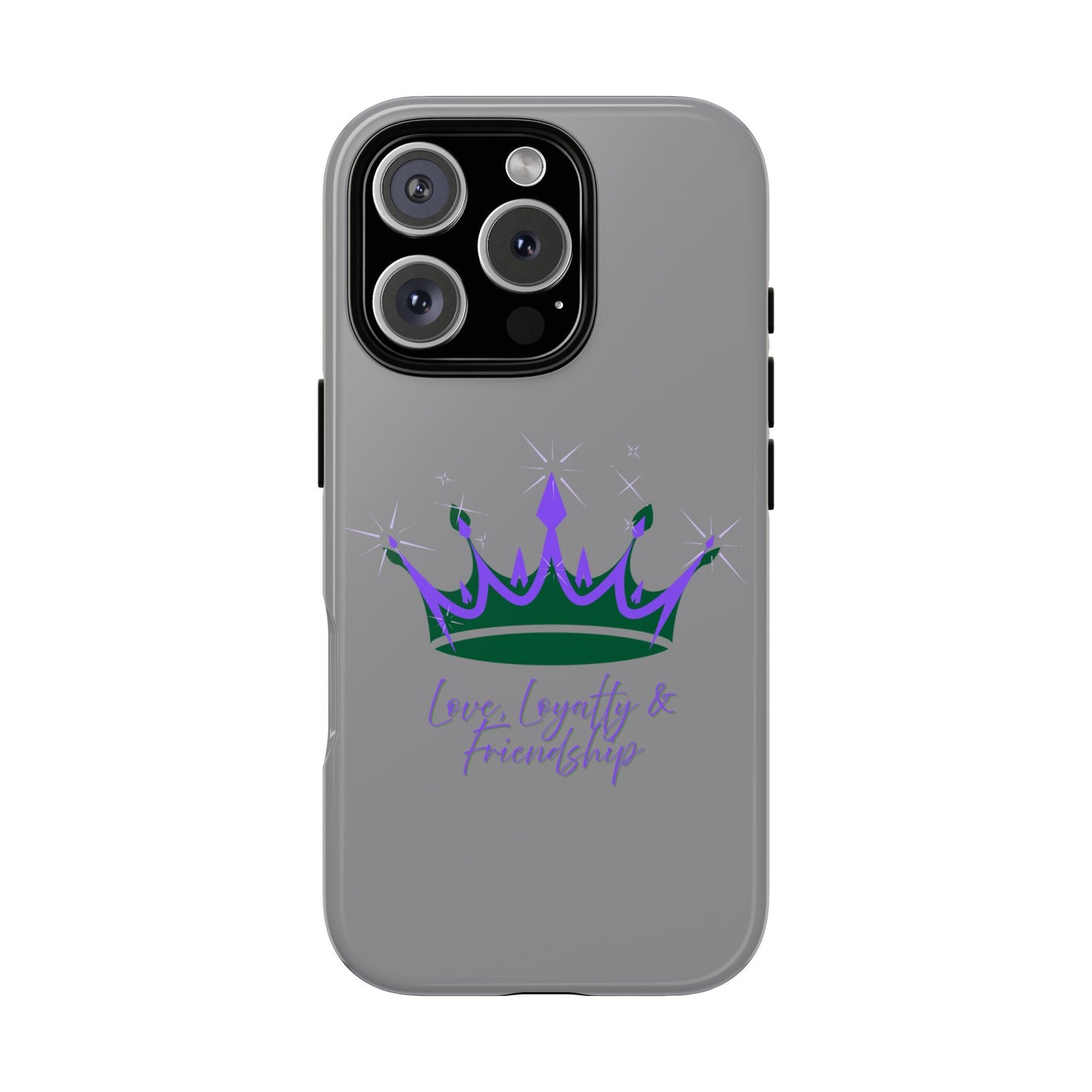 Phone Case, Purple & Green Crown - Love, Loyalty & Friendship