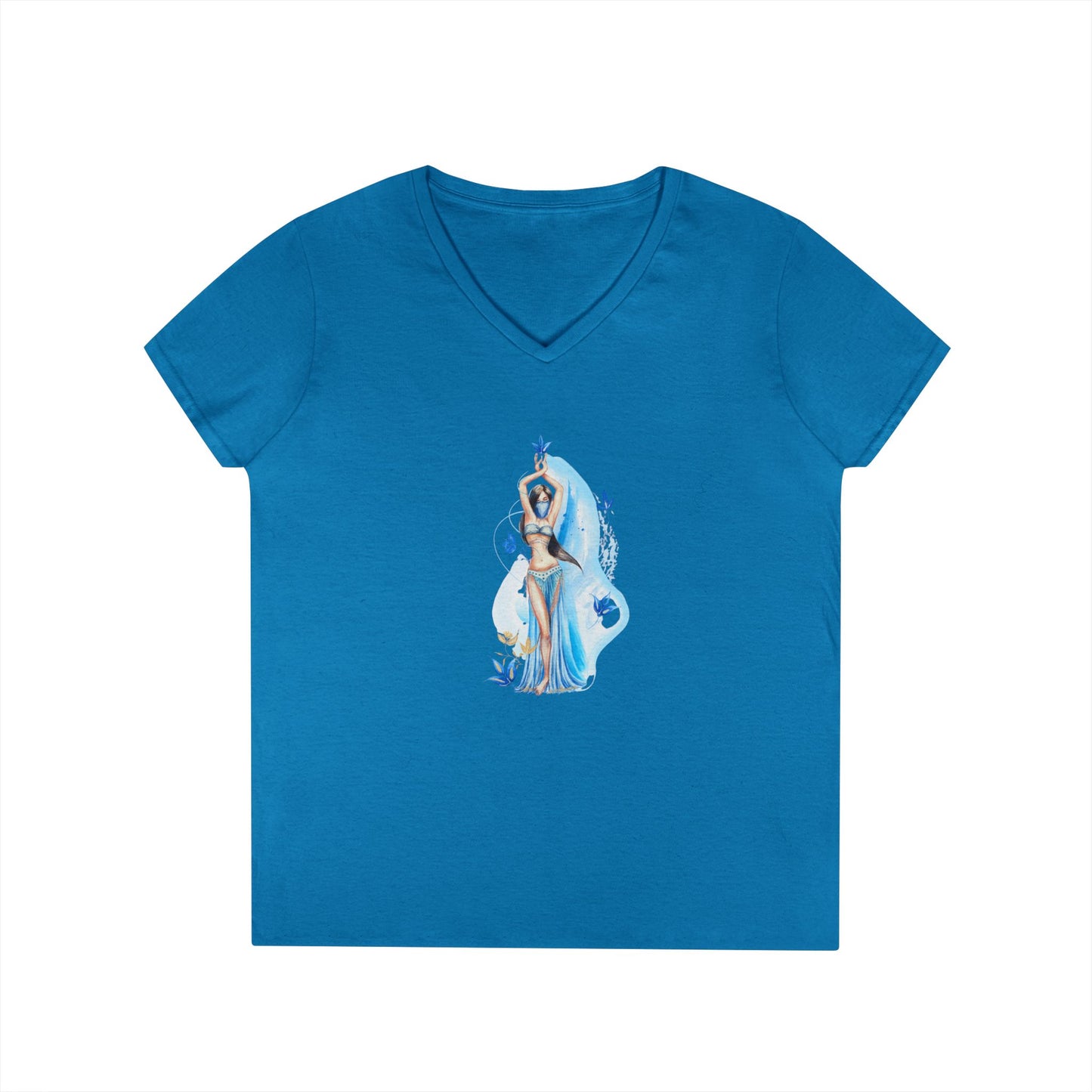 Elegant Dance Goddess V-Neck T-Shirt
