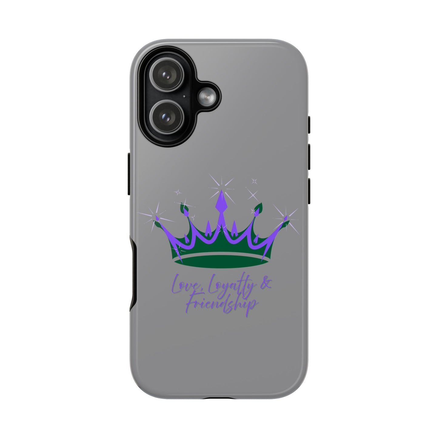 Phone Case, Purple & Green Crown - Love, Loyalty & Friendship