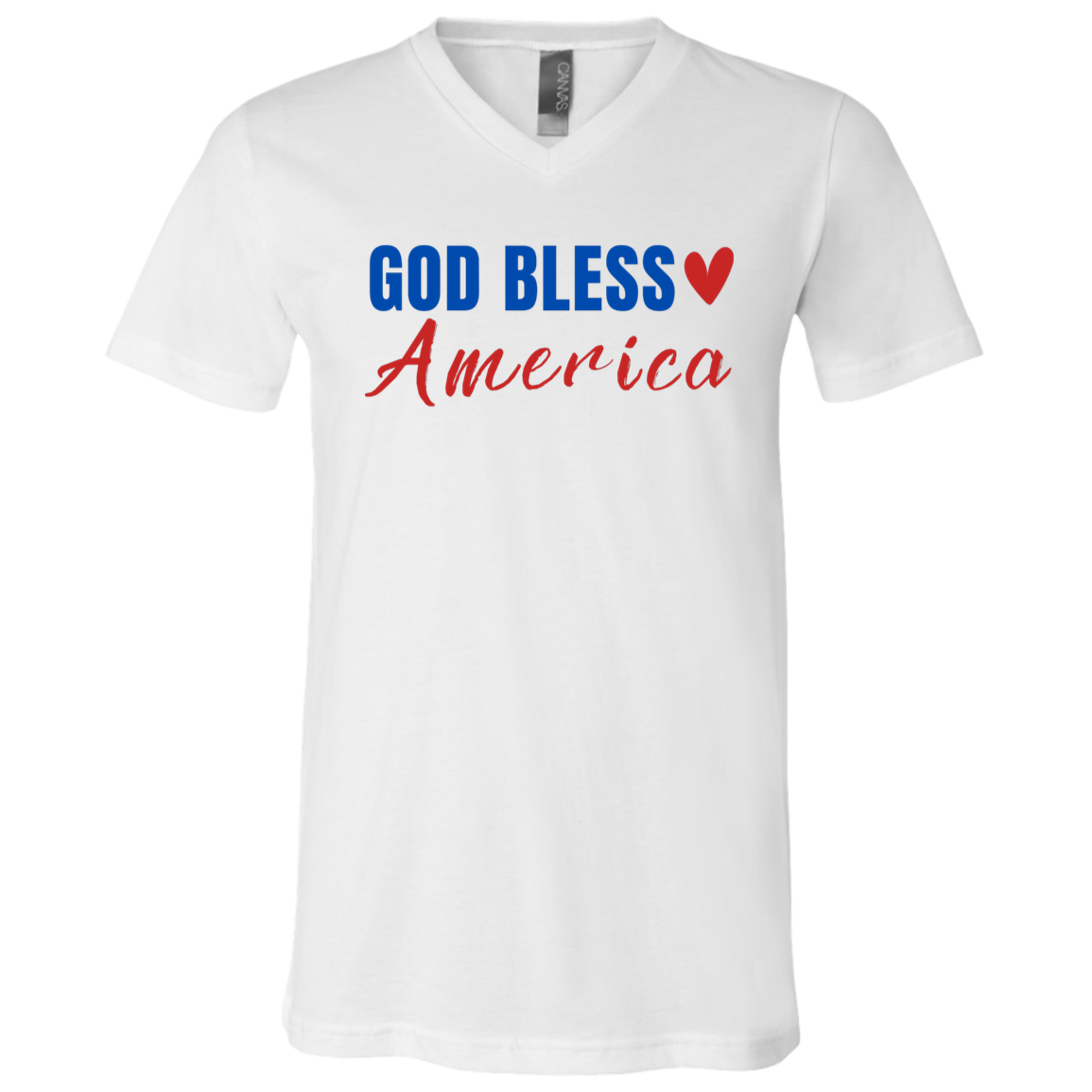 GOD BLESS - Womens V-Neck T-Shirt
