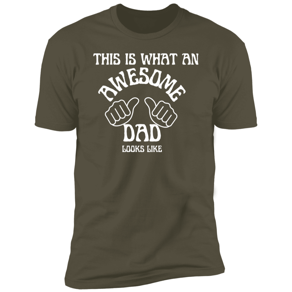 This Is What An Awesome Dad Looks Like - Premium Short Sleeve T-Shirt