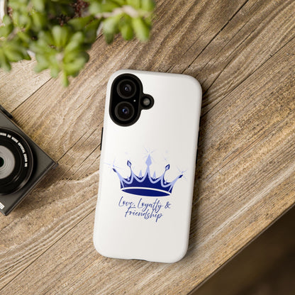 Phone Case, Navy & Silver Crown - Love, Loyalty & Friendship