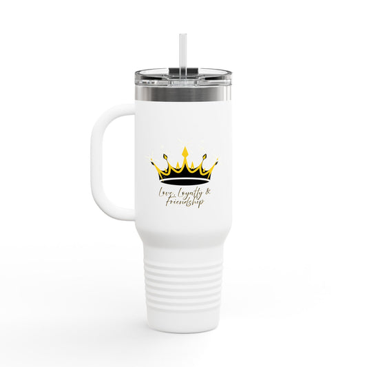 Queen Crown Black & Gold - 40oz Insulated Travel Mug