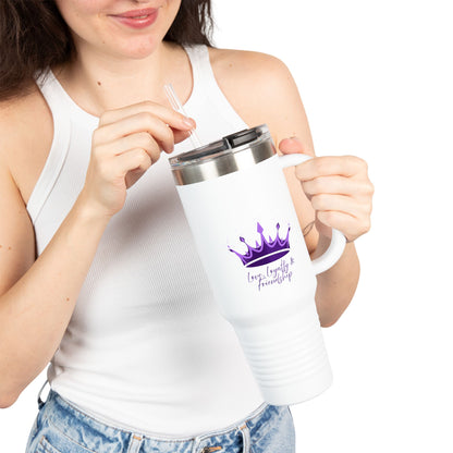 Queen Crown Purple & Lavender - 40oz Insulated Travel Mug