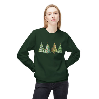 Christmas Trees Unisex Midweight Softstyle Fleece Crewneck Sweatshirt