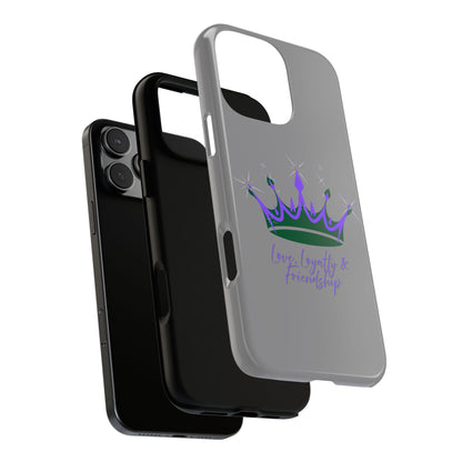 Phone Case, Purple & Green Crown - Love, Loyalty & Friendship