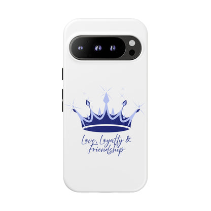 Phone Case, Navy & Silver Crown - Love, Loyalty & Friendship
