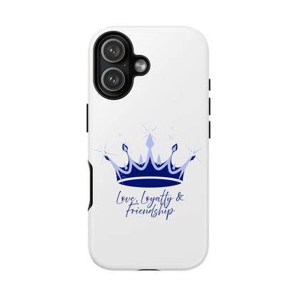 Phone Case, Navy & Silver Crown - Love, Loyalty & Friendship