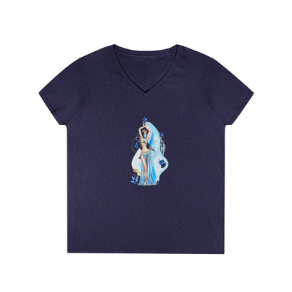 Elegant Dance Goddess V-Neck T-Shirt