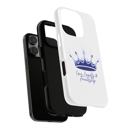 Phone Case, Navy & Silver Crown - Love, Loyalty & Friendship