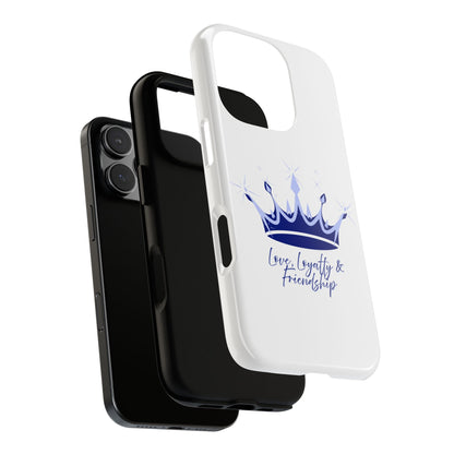 Phone Case, Navy & Silver Crown - Love, Loyalty & Friendship