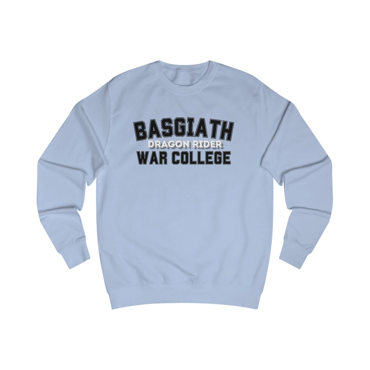 Dragon Rider Basglath War College Wingleader Collegiate Crewneck Sweatshirt with Front and Back Print