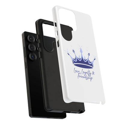 Phone Case, Navy & Silver Crown - Love, Loyalty & Friendship