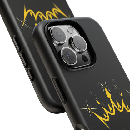 Phone Case, Black & Gold Crown - Love, Loyalty & Friendship