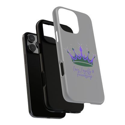 Phone Case, Purple & Green Crown - Love, Loyalty & Friendship