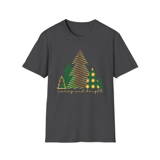 Gold & Green Merry & Bright T-Shirt