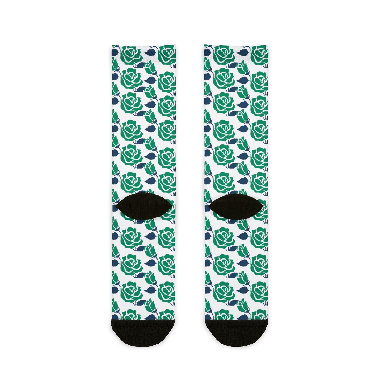 Crew Socks - White Floral Patterned | Fun Fashion Accessories