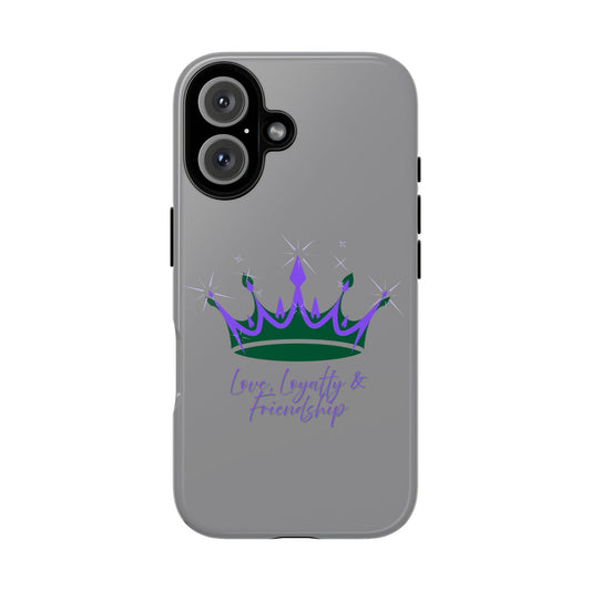 Phone Case, Purple & Green Crown - Love, Loyalty & Friendship