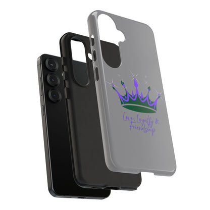 Phone Case, Purple & Green Crown - Love, Loyalty & Friendship