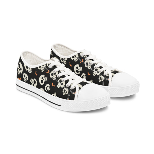 Skulls And Bats Women's Low Top Sneakers