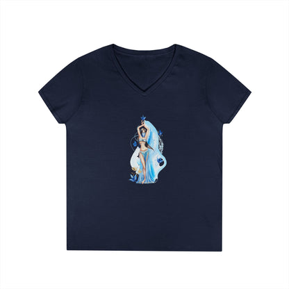 Elegant Dance Goddess V-Neck T-Shirt