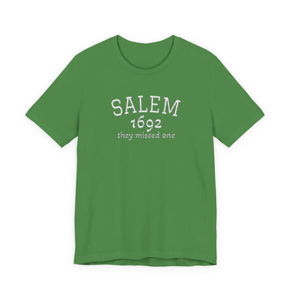 Salem 1692 Embroidered Shirt, They Missed One Witch T-Shirt, Vintage Halloween Tee