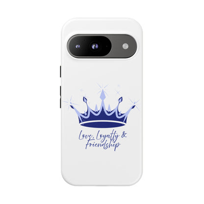 Phone Case, Navy & Silver Crown - Love, Loyalty & Friendship