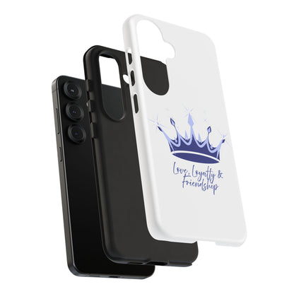 Phone Case, Navy & Silver Crown - Love, Loyalty & Friendship
