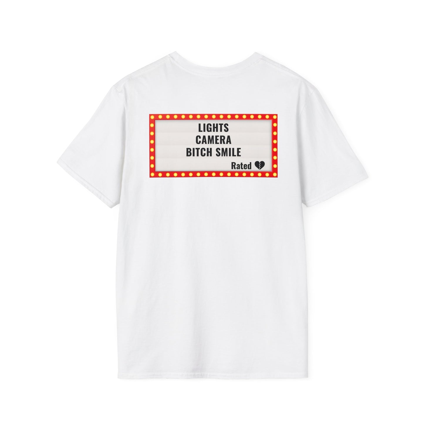 Lights Camera Bitch Smile -  T-Shirt