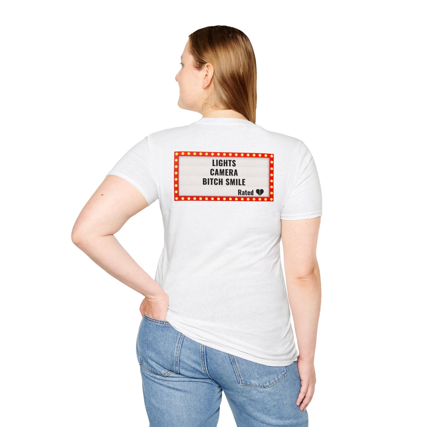 Lights Camera Bitch Smile -  T-Shirt