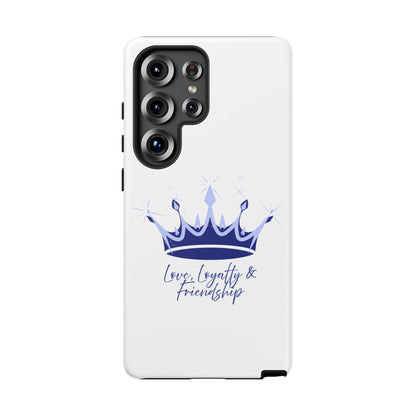 Phone Case, Navy & Silver Crown - Love, Loyalty & Friendship