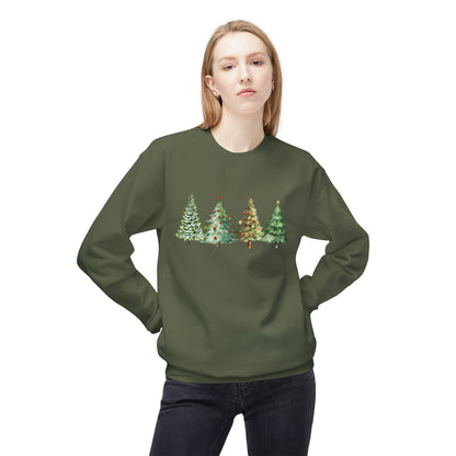 Christmas Trees Unisex Midweight Softstyle Fleece Crewneck Sweatshirt