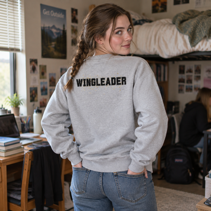Dragon Rider Basglath War College Wingleader Collegiate Crewneck Sweatshirt with Front and Back Print