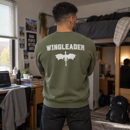 Dragon Rider War College Wingleader Crewneck Sweatshirt Print on Front and Back