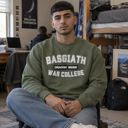 Dragon Rider War College Wingleader Crewneck Sweatshirt Print on Front and Back