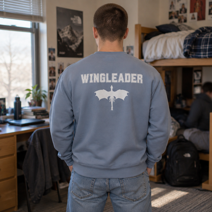Dragon Rider War College Wingleader Crewneck Sweatshirt Print on Front and Back