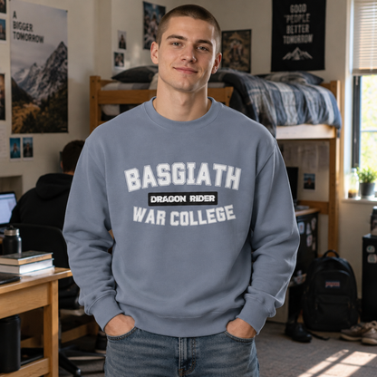 Dragon Rider War College Wingleader Crewneck Sweatshirt Print on Front and Back