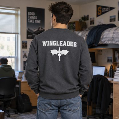 Dragon Rider War College Wingleader Crewneck Sweatshirt Print on Front and Back