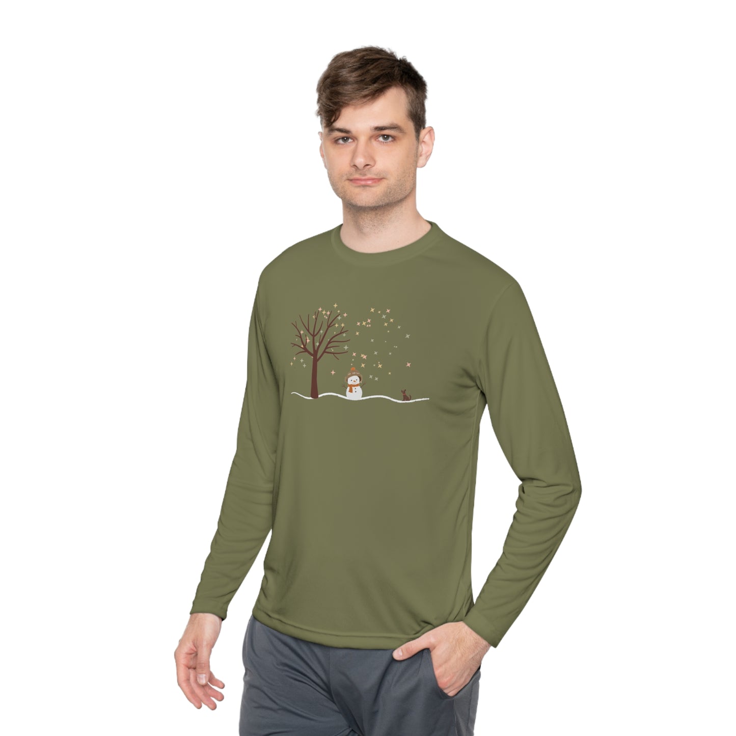 Snowman / Dog Long Sleeve Tee