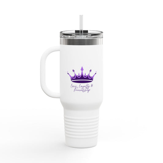 Queen Crown Purple & Lavender - 40oz Insulated Travel Mug