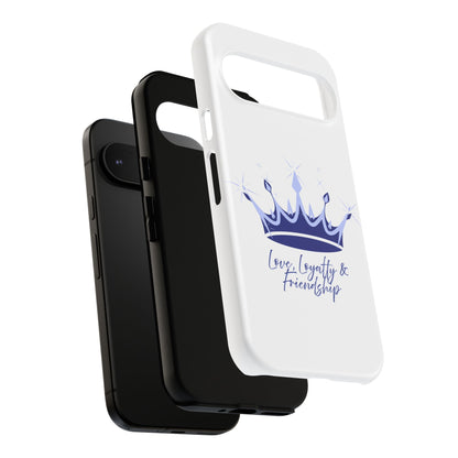 Phone Case, Navy & Silver Crown - Love, Loyalty & Friendship