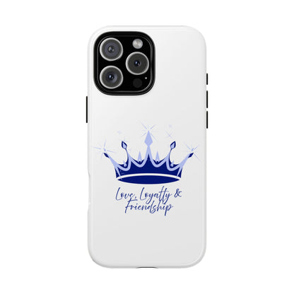 Phone Case, Navy & Silver Crown - Love, Loyalty & Friendship