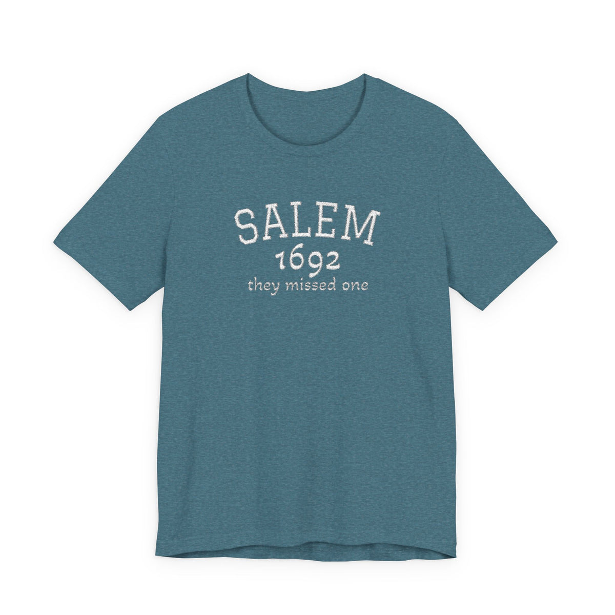 Salem 1692 Embroidered Shirt, They Missed One Witch T-Shirt, Vintage Halloween Tee