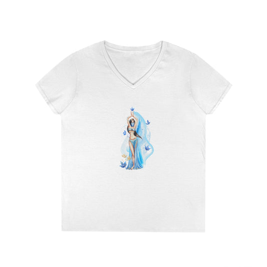 Elegant Dance Goddess V-Neck T-Shirt