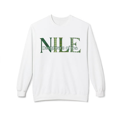Nile Green Plaid, Cozy Fleece Sweatshirt