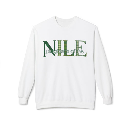 Nile Green Plaid, Cozy Fleece Sweatshirt